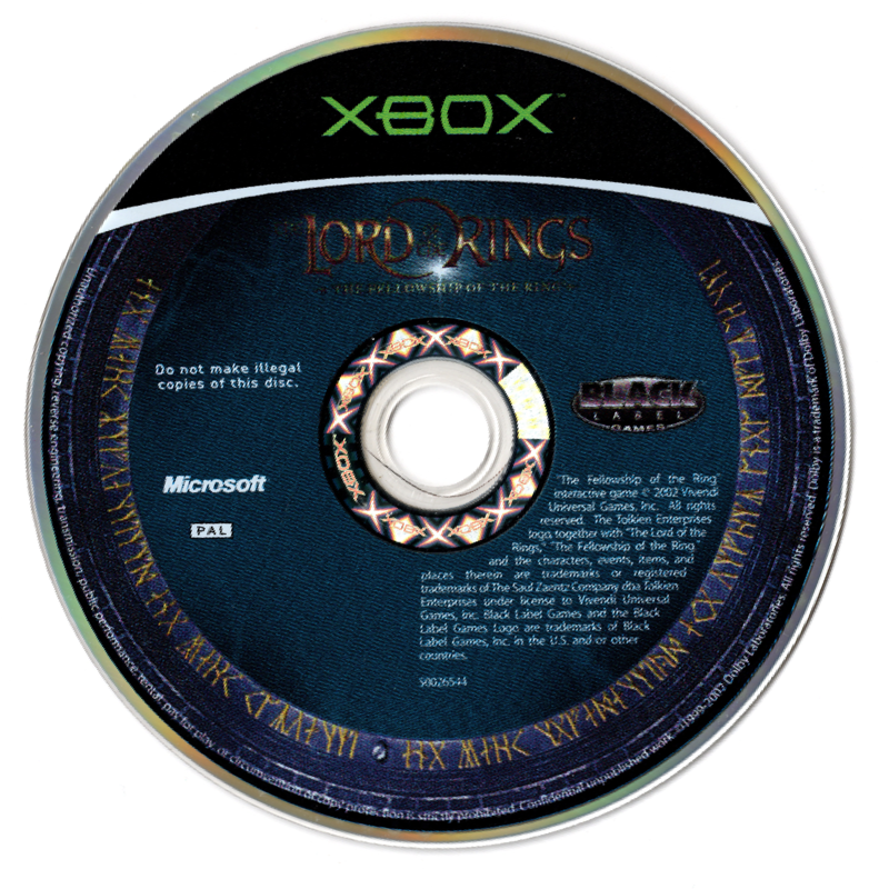 Media for The Lord of the Rings: The Fellowship of the Ring (Xbox)