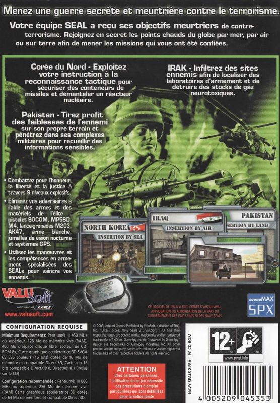 Back Cover for Elite Forces: Navy SEALs - Weapons of Mass Destruction (Windows)