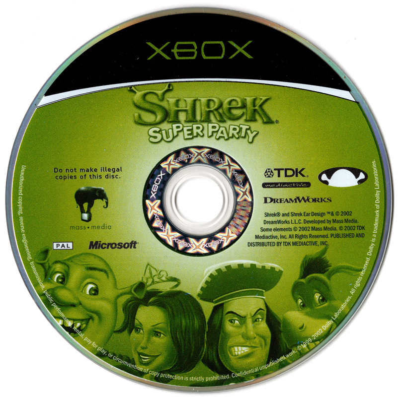 Media for Shrek: Super Party (Xbox)