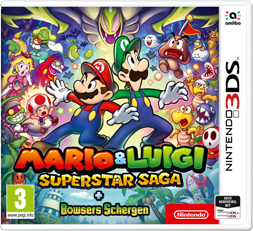 Front Cover for Mario & Luigi: Superstar Saga + Bowser's Minions (Nintendo 3DS) (download release)
