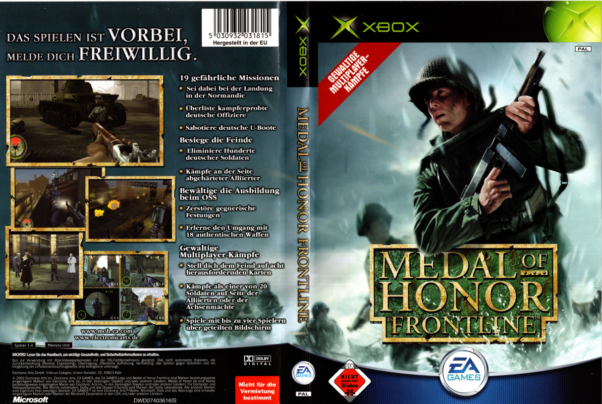 Full Cover for Medal of Honor: Frontline (Xbox)