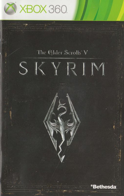 Manual for The Elder Scrolls V: Skyrim (Xbox 360): front