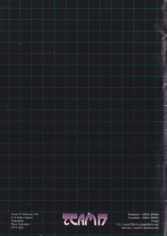 Manual for Super Stardust (Amiga): Back