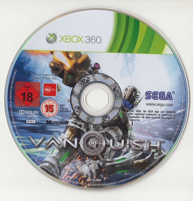 Media for Vanquish (Xbox 360) (European English release)