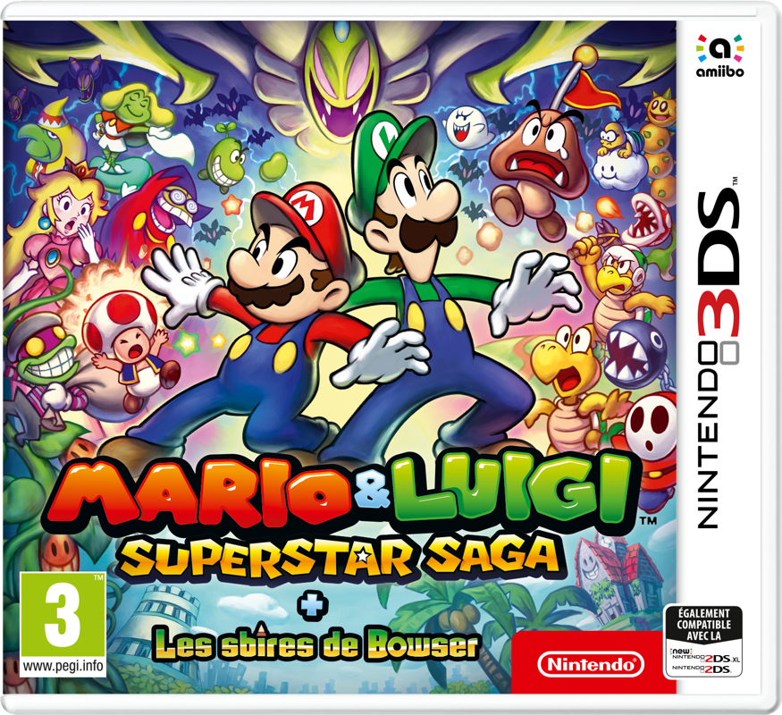 Front Cover for Mario & Luigi: Superstar Saga + Bowser's Minions (Nintendo 3DS) (download release)