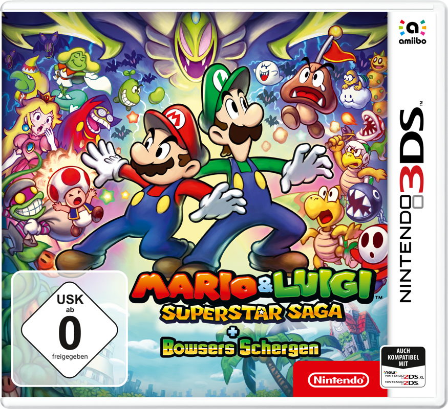 Front Cover for Mario & Luigi: Superstar Saga + Bowser's Minions (Nintendo 3DS) (download release)