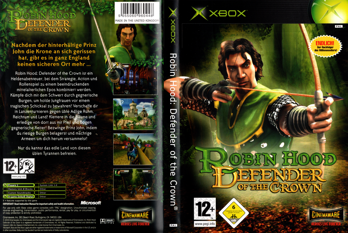 Robin Hood: Defender of the Crown cover or packaging material - MobyGames