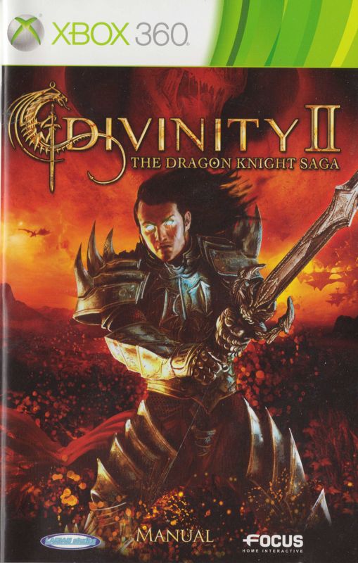 Manual for Divinity II: The Dragon Knight Saga (Xbox 360): front