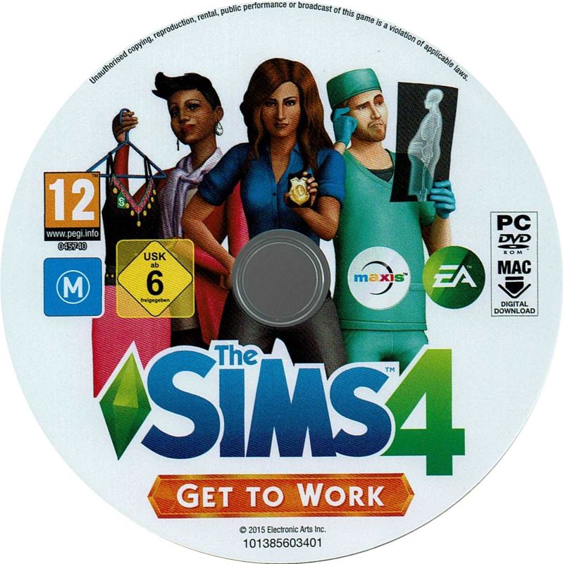 Media for The Sims 4: Get to Work (Macintosh and Windows)