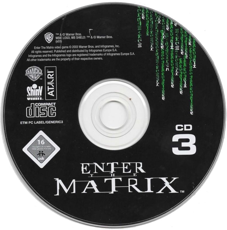 Media for Enter the Matrix (Windows): Disc 3