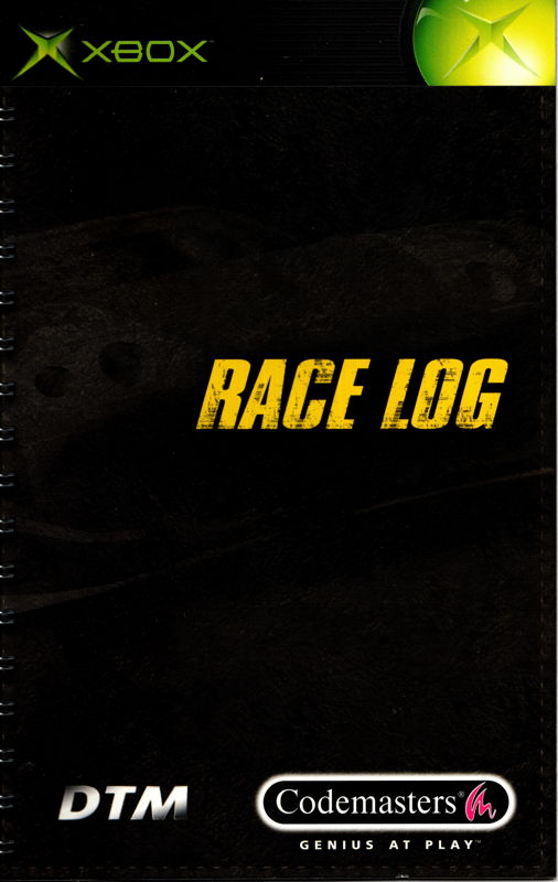 Manual for Pro Race Driver (Xbox): Front