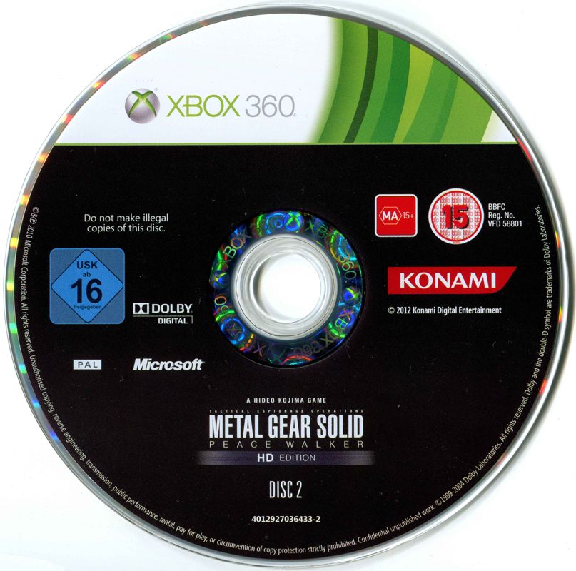 Media for Metal Gear Solid: HD Collection (Xbox 360): Disc two