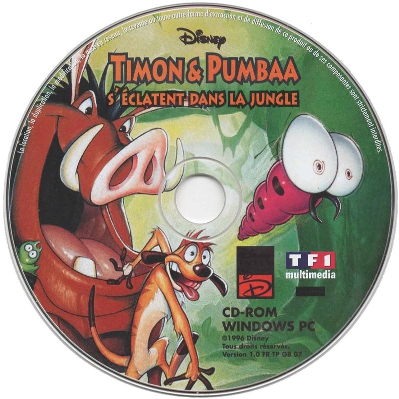 Media for Disney's Timon & Pumbaa's Jungle Games (Windows) (TF1 Multimedia release)