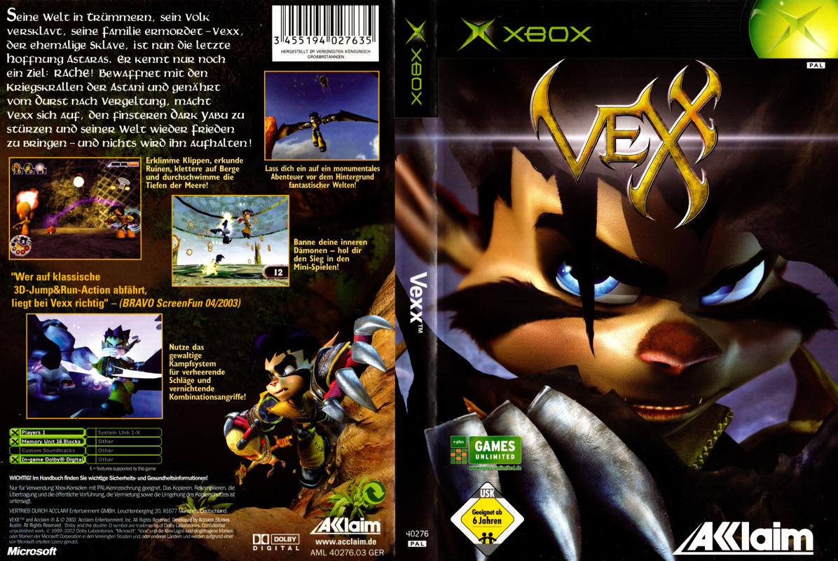 Full Cover for Vexx (Xbox)