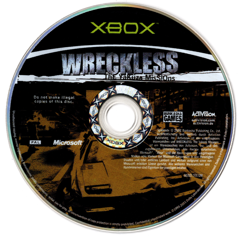 Manual for Wreckless: The Yakuza Missions (Xbox)