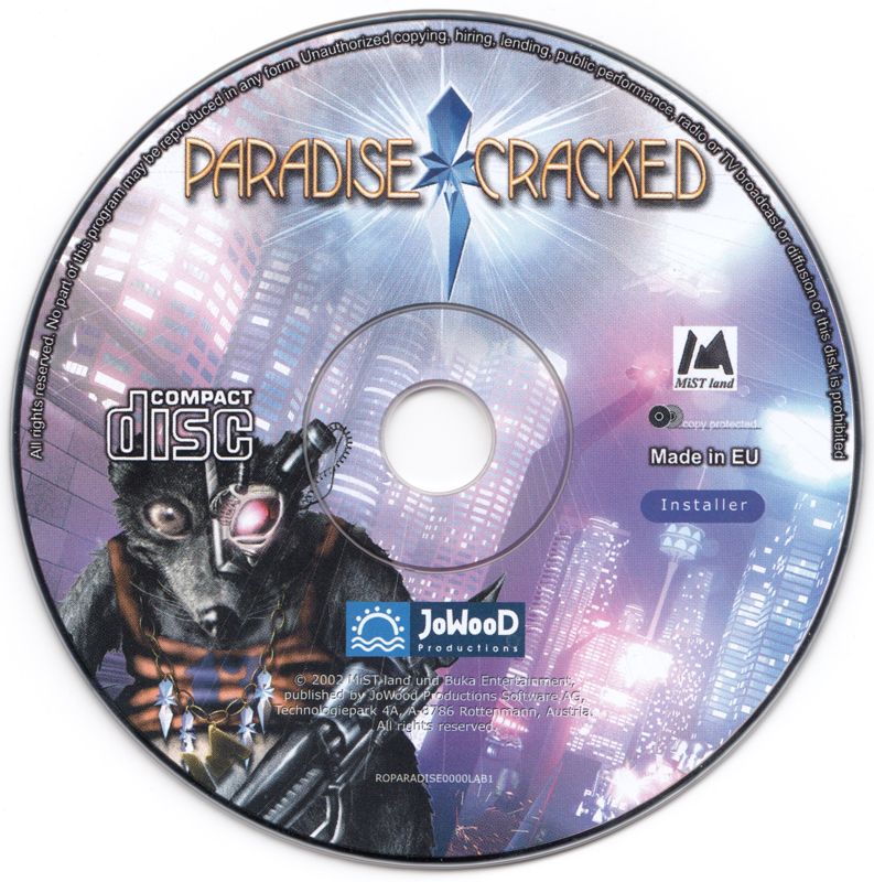 Media for Paradise Cracked (Windows): Installation Disc