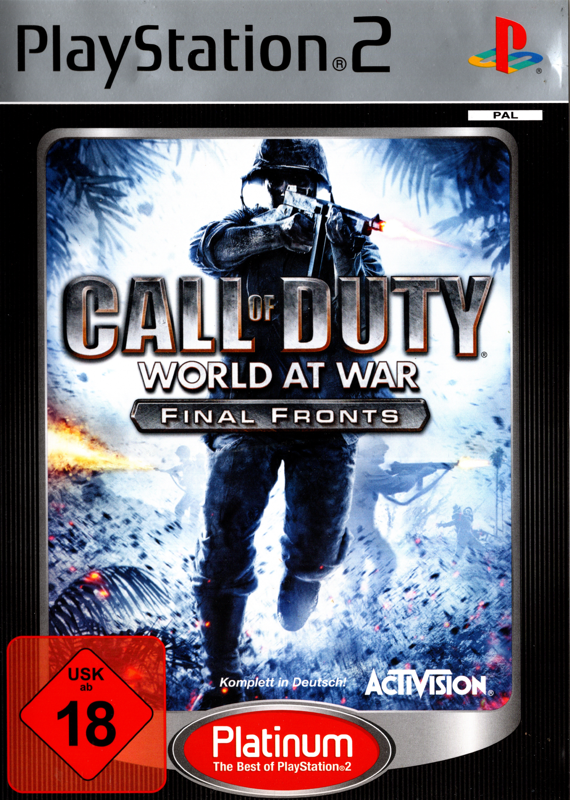 Front Cover for Call of Duty: World at War - Final Fronts (PlayStation 2) (Platnium release)