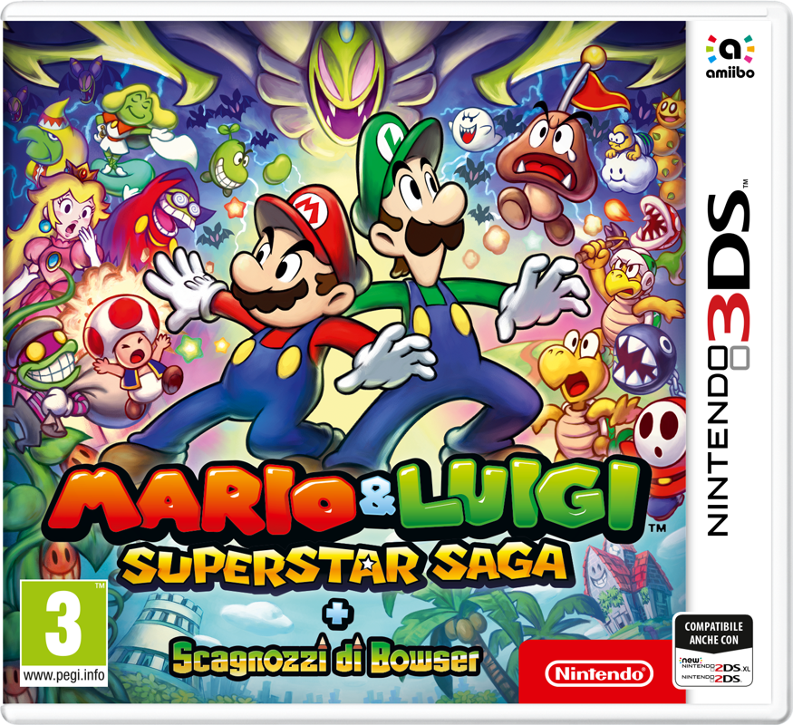 Front Cover for Mario & Luigi: Superstar Saga + Bowser's Minions (Nintendo 3DS) (download release)