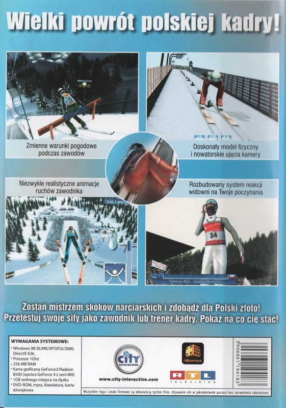 Back Cover for RTL Ski Jumping 2007 (Windows)