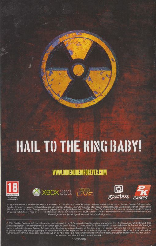 Manual for Borderlands: Game of the Year Edition (Xbox 360) (Classics release): back
