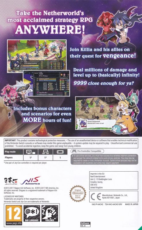 Other for Disgaea 5: Complete (Limited Edition) (Nintendo Switch): Keep Case - Inside - Left