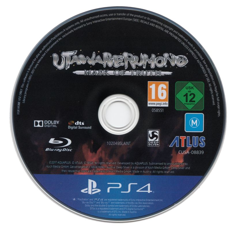 Media for Utawarerumono: Mask of Truth (PlayStation 4)