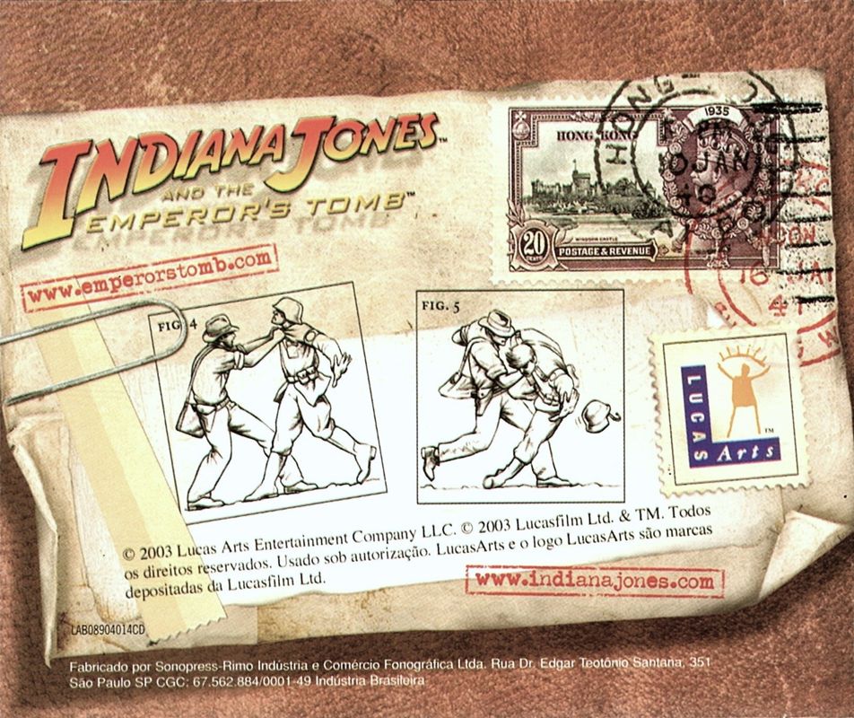 Other for Indiana Jones and the Emperor's Tomb (Windows): Jewel Case - Back