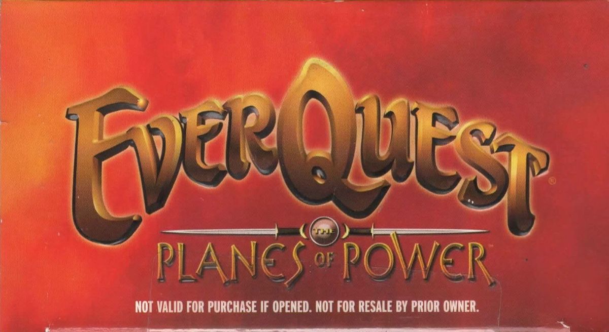 Spine/Sides for EverQuest: The Planes of Power (Windows) (Limited Edition with Firiona Vie figure): Top