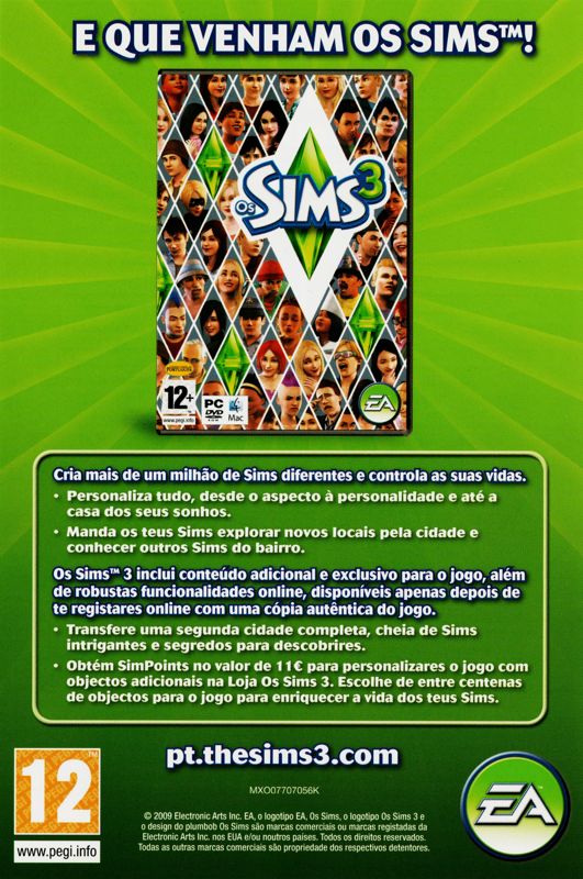 Advertisement for The Sims 2 (Windows) (DVD re-release (2009)): Back