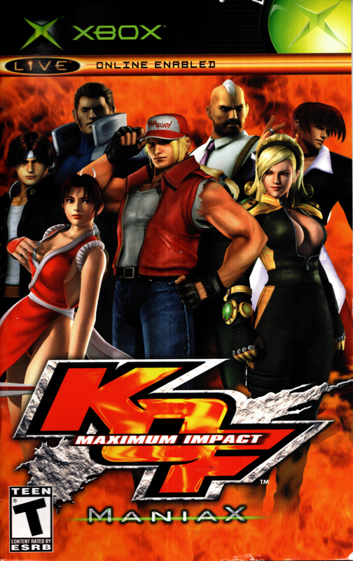 Manual for KOF: Maximum Impact (Xbox): Front