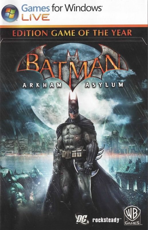 Manual for Batman: Arkham Asylum - Game of the Year Edition (Windows): Front (20-page)