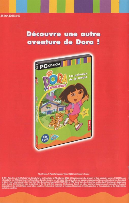 Dora The Explorer Backpack Adventure Cover Or Packaging Material Mobygames 7898