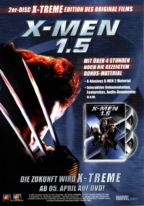 Advertisement for X2: Wolverine's Revenge (Xbox): Back