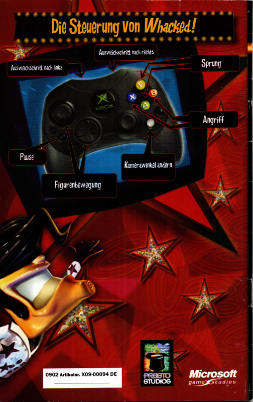 Manual for Whacked! (Xbox): Back