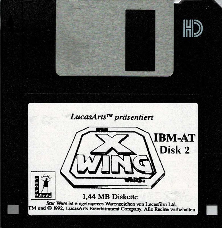 Media for Star Wars: X-Wing (DOS) (Game in English - German Manuals): Disk 2