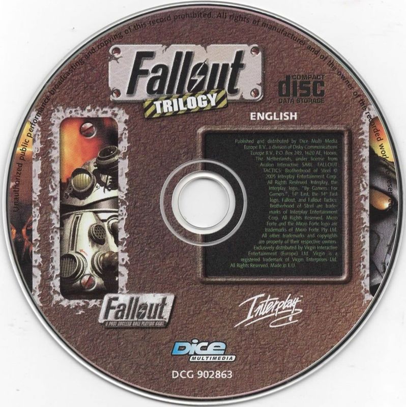 Media for Fallout: Trilogy (Windows) (Dice Multi Media release): Fallout Disc