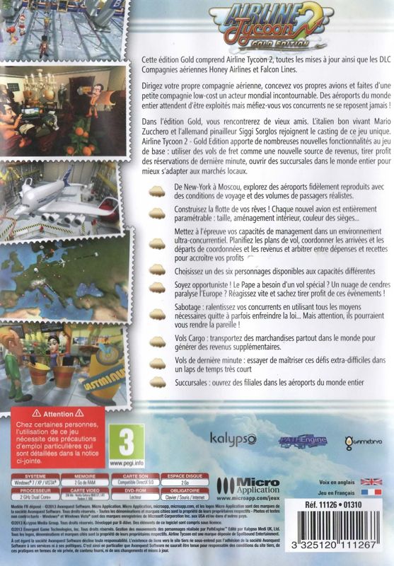 Back Cover for Airline Tycoon 2: Gold Edition (Windows)