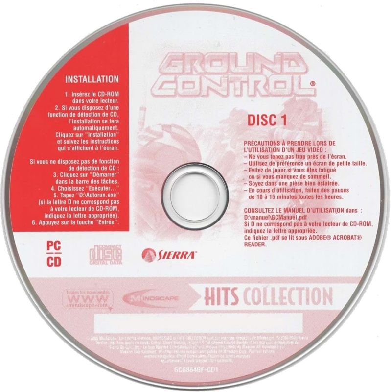 Media for Ground Control (Windows) (Hits Collection release (Mindscape 2005)): Disc 1