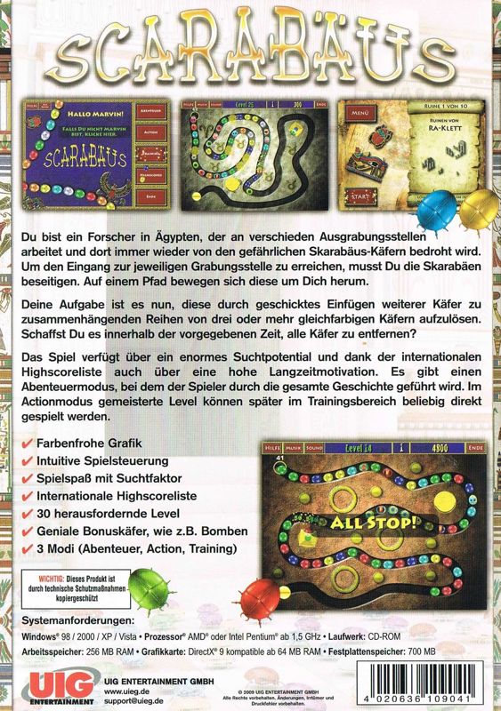 Back Cover for Scarabäus (Windows)