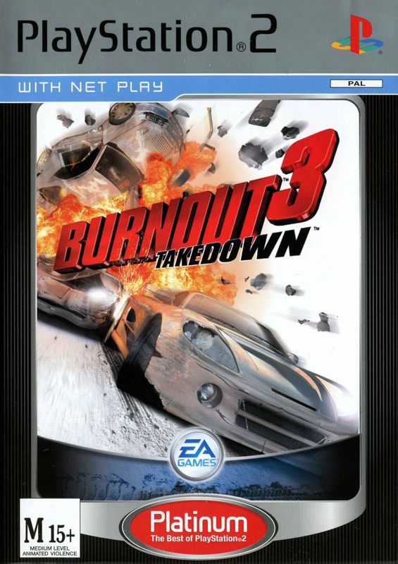 Front Cover for Burnout 3: Takedown (PlayStation 2) (Platinum release)