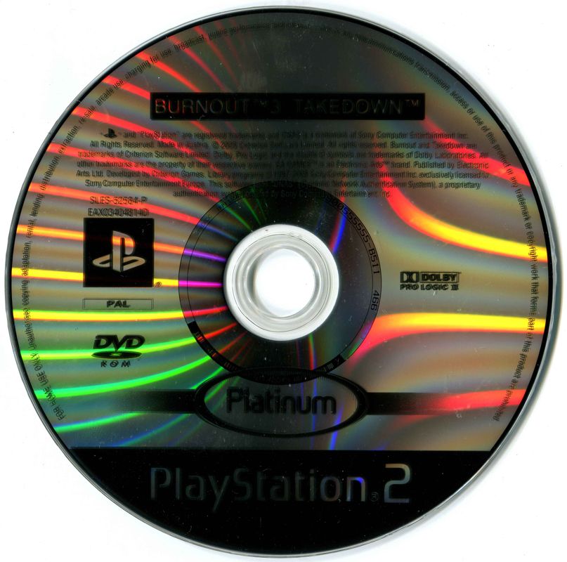 Media for Burnout 3: Takedown (PlayStation 2) (Platinum release)