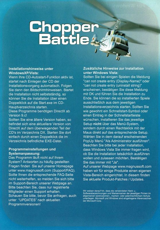 Inside Cover for Chopper Battle (Windows): Left Inlay