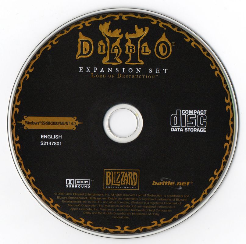 Media for Diablo II: Lord of Destruction (Macintosh and Windows)