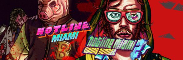 Front Cover for Hotline Miami / Hotline Miami 2: Wrong Number (Linux and Macintosh and Windows) (Steam release)