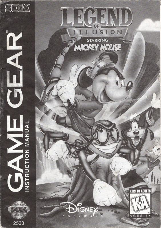 SEGA - LEGEND OF ILLUSION /ミッキーマウス　伝説の王国 GG 002 Amazon.com: Mickey Mouse: Legend of Illusion - Sega Game