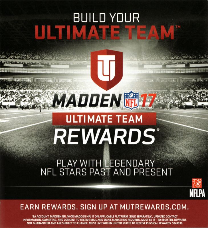 Advertisement for Madden NFL 17 (Xbox One): Front