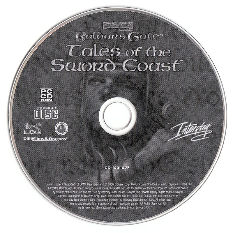 Media for Baldur's Gate: 4 in 1 Boxset (Windows): Baldur's Gate - Tales of the Sword Coast Disc