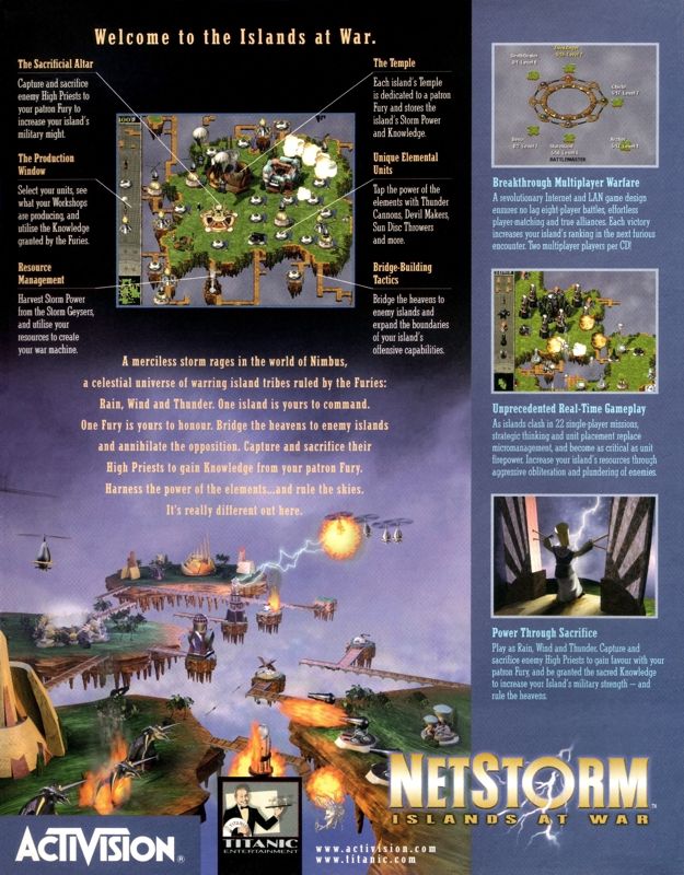 Back Cover for NetStorm: Islands at War (Windows)