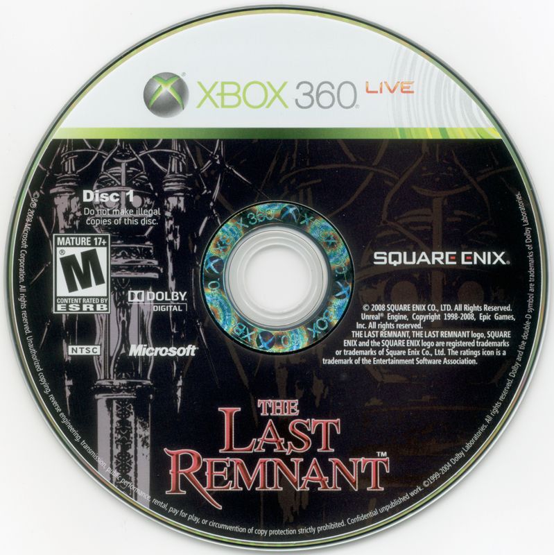 Media for The Last Remnant (Xbox 360): Disc 1