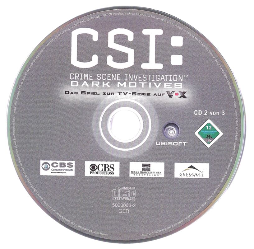 Media for CSI: Crime Scene Investigation - Dark Motives (Windows): Disc 3/3